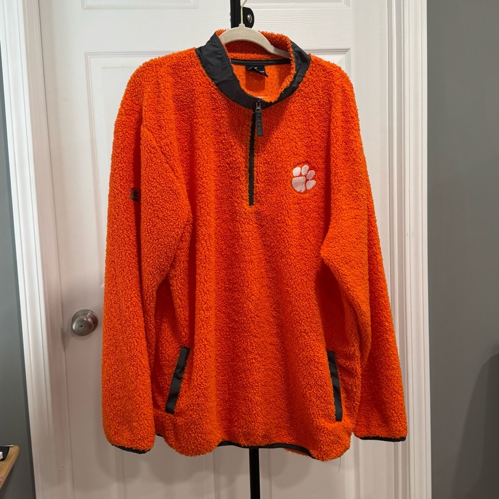 Clemson Fleece Pullover with Paw Logo